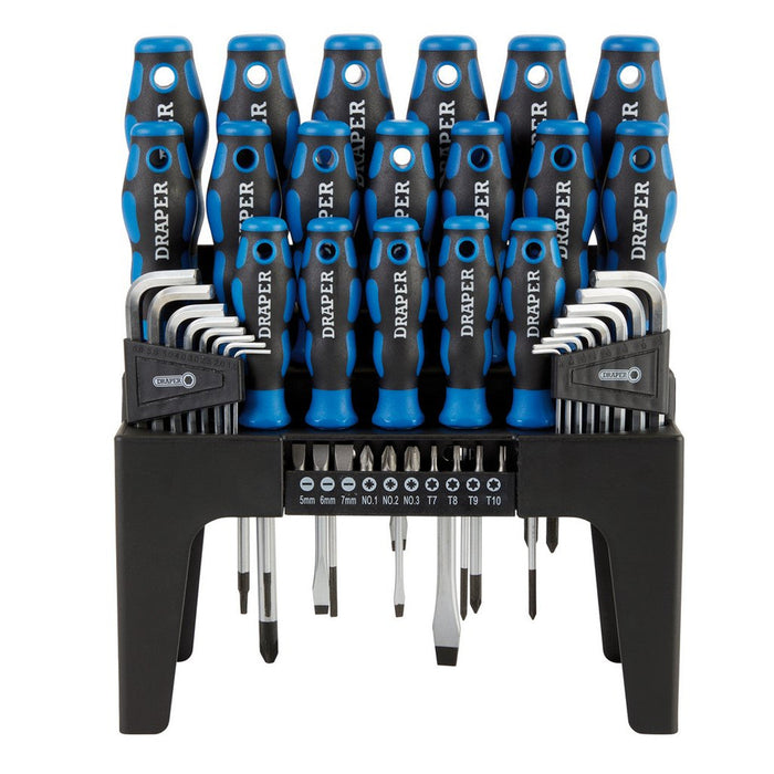 Draper Tools Soft Grip Screwdriver, Hex Key and Bit Set (44 piece)