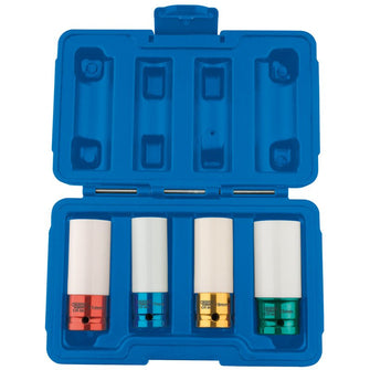 Draper Tools 1/2 Sq. Dr. Wheel Nut Sockets for Alloy Wheels (4 Piece)