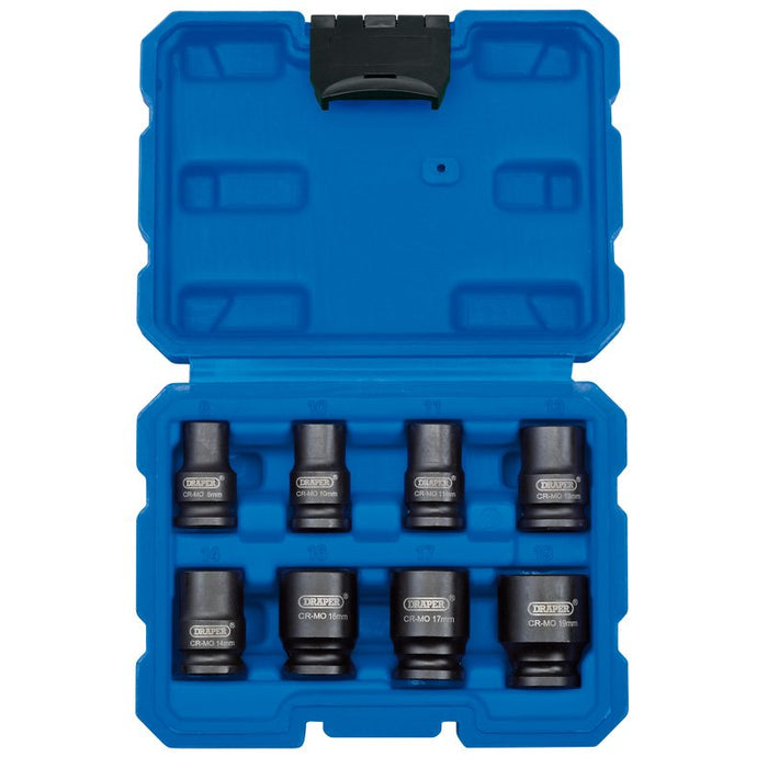 Draper Tools 3/8 Sq. Dr. Metric Impact Socket Set (8 Piece)