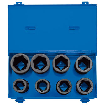 Draper Tools 3/4 Sq. Dr. Metric Deep Impact Socket Set in Metal Case (8 Piece)