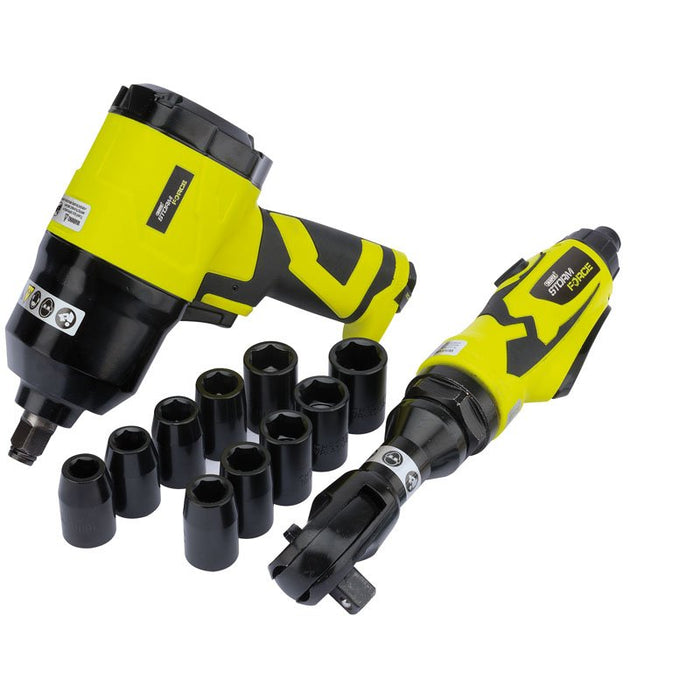 Draper Tools Storm Force® Composite 1/2 Air Ratchet and Impact Wrench Kit (17 piece)