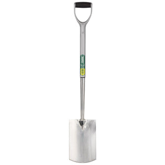 Draper Tools Extra Long Stainless Steel Garden Spade with Soft Grip