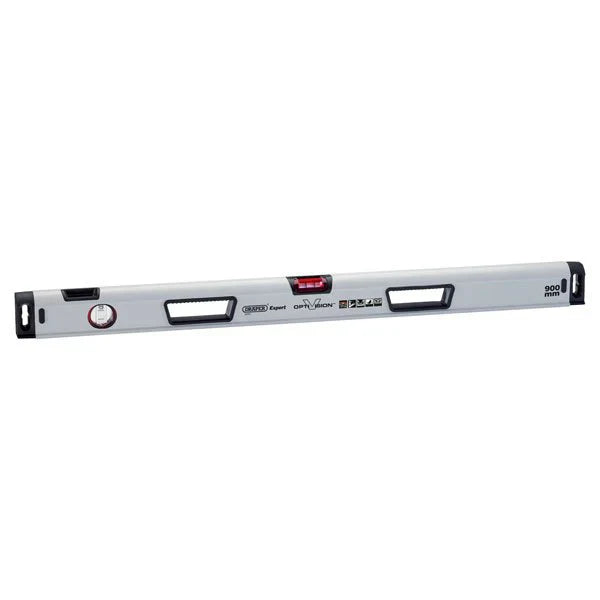 Draper Tools Opti-Vision™ Box Section Ergo-Grip™ Levels with Dual Vials 900mm