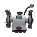 Draper Tools 200mm Heavy Duty Bench Grinder with Worklight (550W)