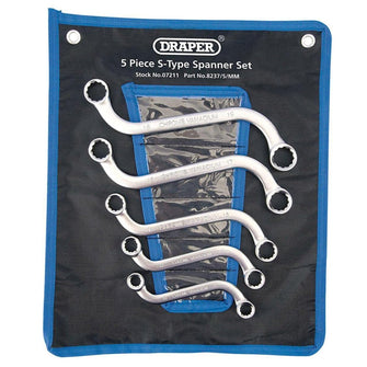 Draper Tools S-Type (Obstruction) Ring Spanner Set, 5 Pce