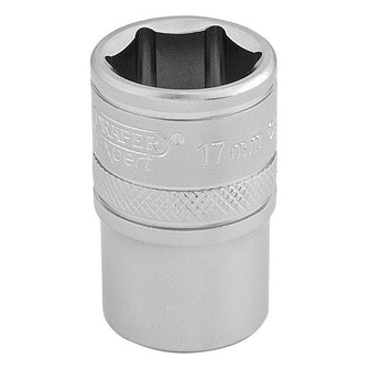 Draper Tools 1/2" Drive 6 Point Satin Micro Chrome Socket - Metric