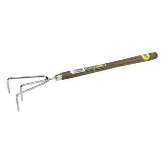 Draper Tools Stainless Steel Hand Cultivator Intermediate Length Ash Handle 