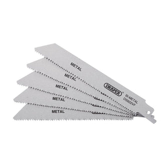 Draper Tools Bi-Metal Reciprocating Saw Blades for Metal, 150mm 10-14tpi, 5pk