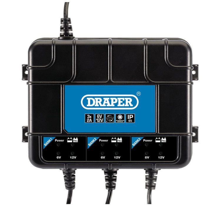 Draper Label Wholesale Draper Tools 6/12V 3 Bank Charger Station Online | Draper ...