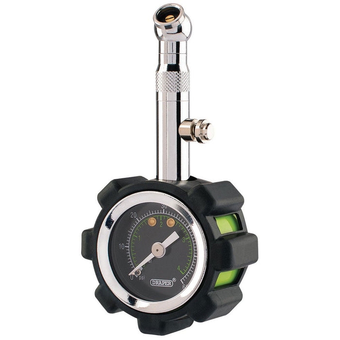 Draper Tools Tyre Pressure Gauge TPGP, 0-60psi, 0-4 Bar
