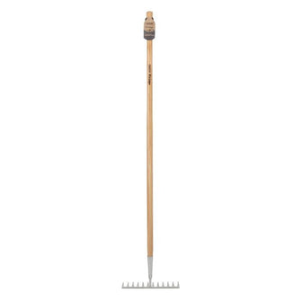 Draper Heritage Stainless Steel Garden Rake with Ash Handle 