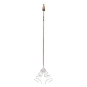 Draper Heritage Stainless Steel Lawn Rake with Ash Handle 