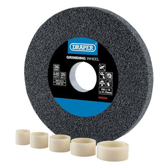 Draper Tools Aluminium Oxide Bench Grinding Wheel 36G (150mm x 16mm)
